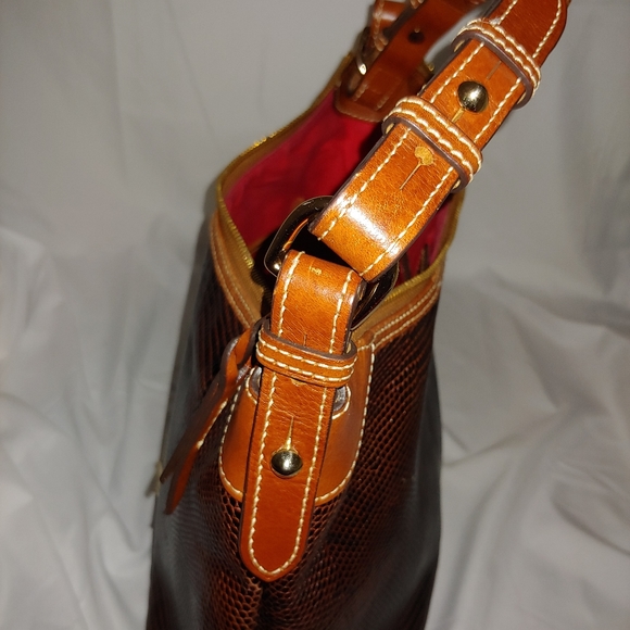 💜 Dooney & Bourke Lizard Embossed Hobo - Picture 12 of 16